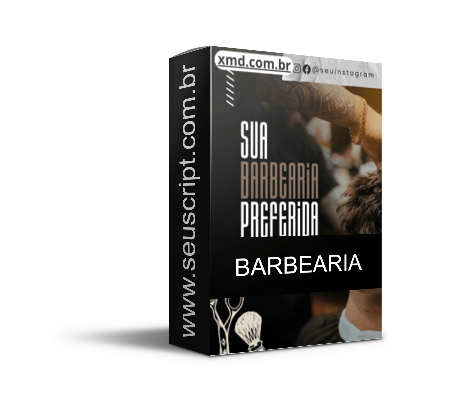 Pack De Barbearia Com 330 Artes Editáveis No Canva Seuscript 6646