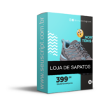 Pack para loja de sapatos com 52 artes editáveis no canva.