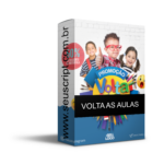 Pack para escola com 69 artes editáveis no canva