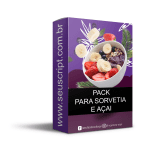 Pack para sorvete e açaí com 10 artes editáveis no canva