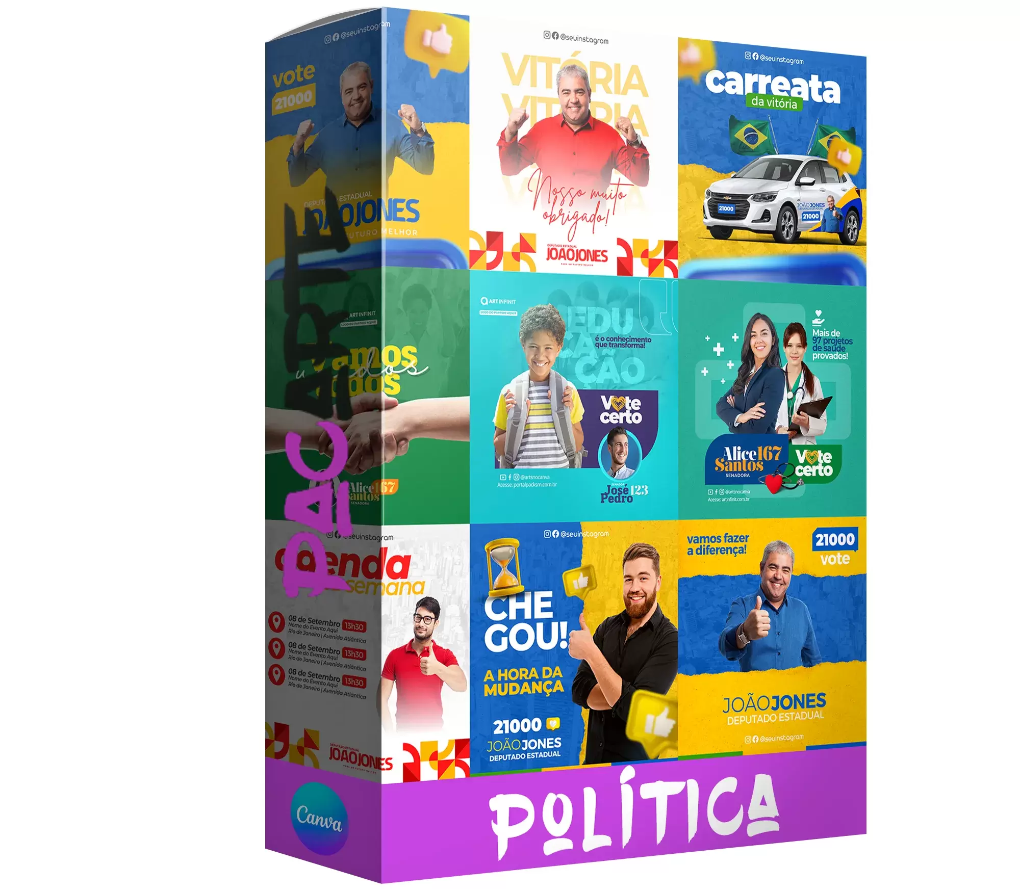 Pack 50 artes para Política