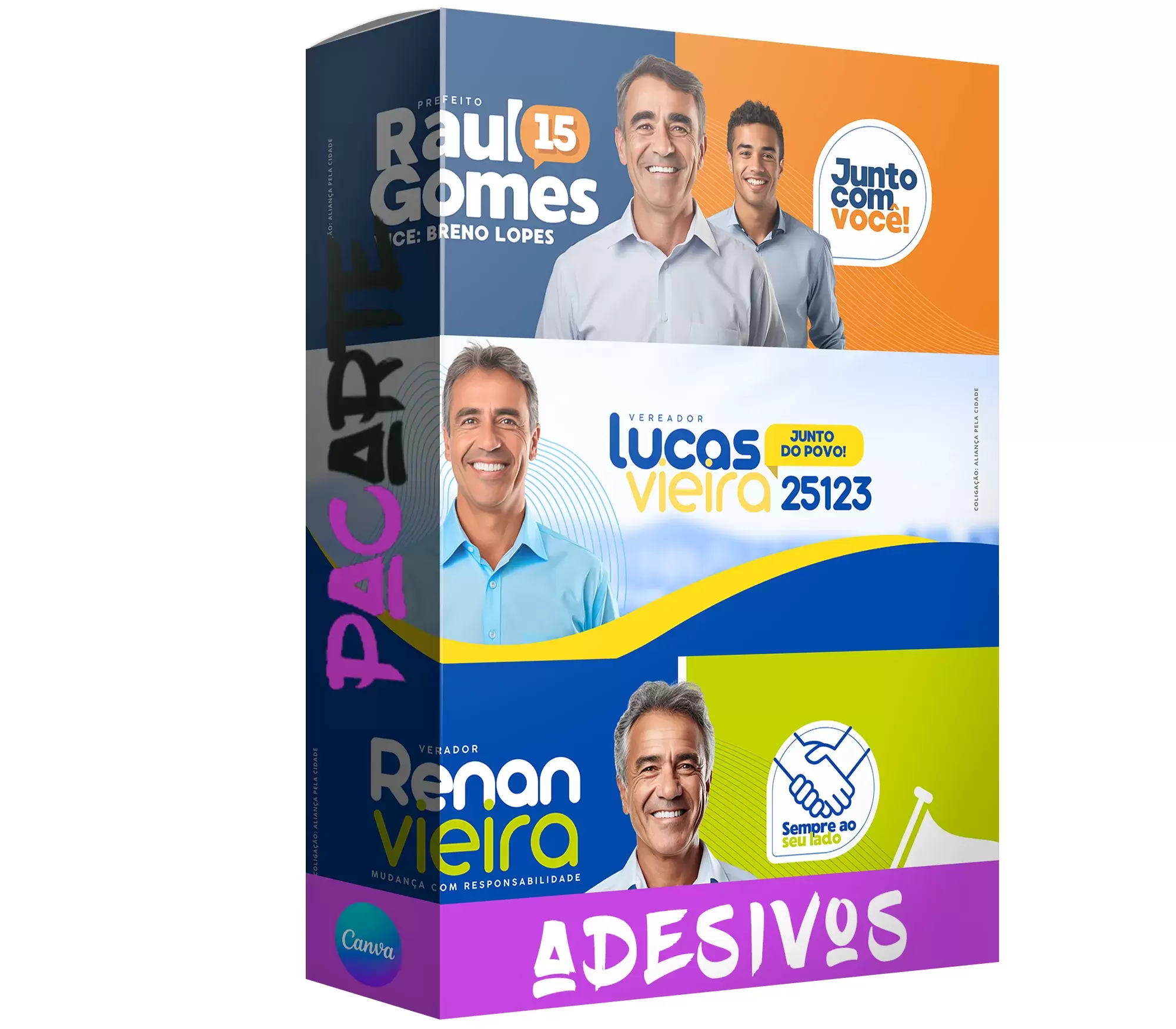 Pack de 10 Adesivos para Política