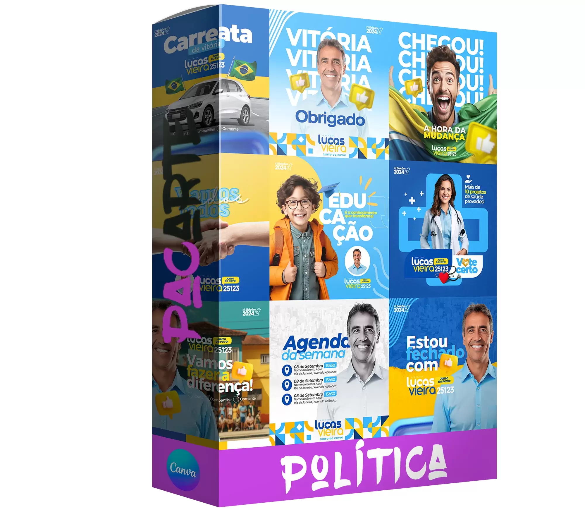 Pack de 100 artes para Política
