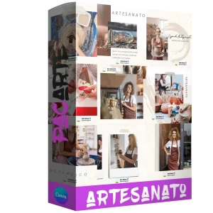 Pacote de 31 Anúncios Editáveis no Canva para Promover seu Artesanato