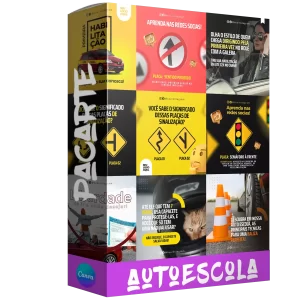 Pacote com 25 Artes Editáveis no Canva Para Autoescola