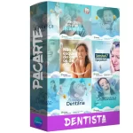Pack para dentista com 279 artes editáveis no canva