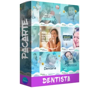 Pack para dentista com 279 artes editáveis no canva