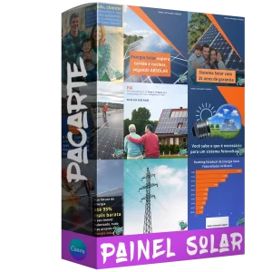 Pacote de 53 Artes Editáveis no Canva de Energia Solar