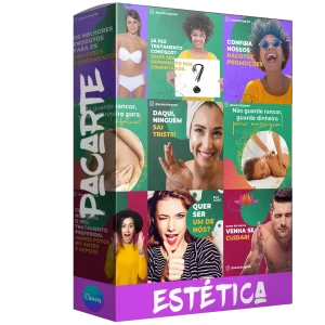 Conjunto de 100 Propagandas Editáveis no Canva para Estética