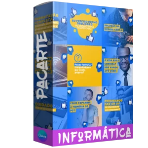 Conjunto de 100 Artes Editáveis no Canva para Informática