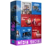 Pack para  Mídias Sociais - IPTV com 50 artes editáveis no canva