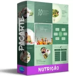 Pacote de 18 Artes Editáveis no Canva Voltadas para Nutrição