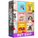 Pacote de 55 Artes Editáveis no Canva para Pet Shop