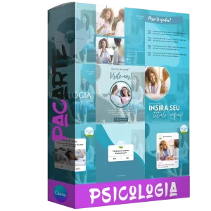 Pacote de 25 Artes Editáveis no Canva para Anúncios de Psicologia