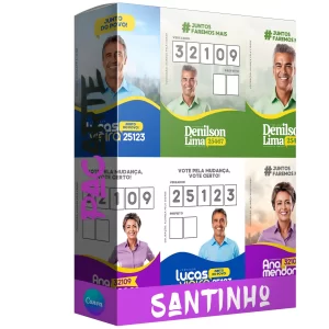 Pack de 6 artes para Santinho