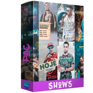 Pacote de 9 Artes Editáveis para Promoção de Shows