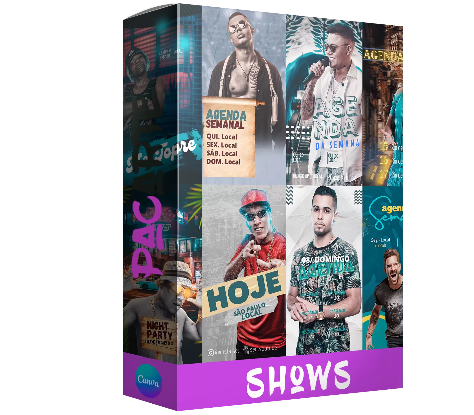 Pacote de 9 Artes Editáveis para Promoção de Shows