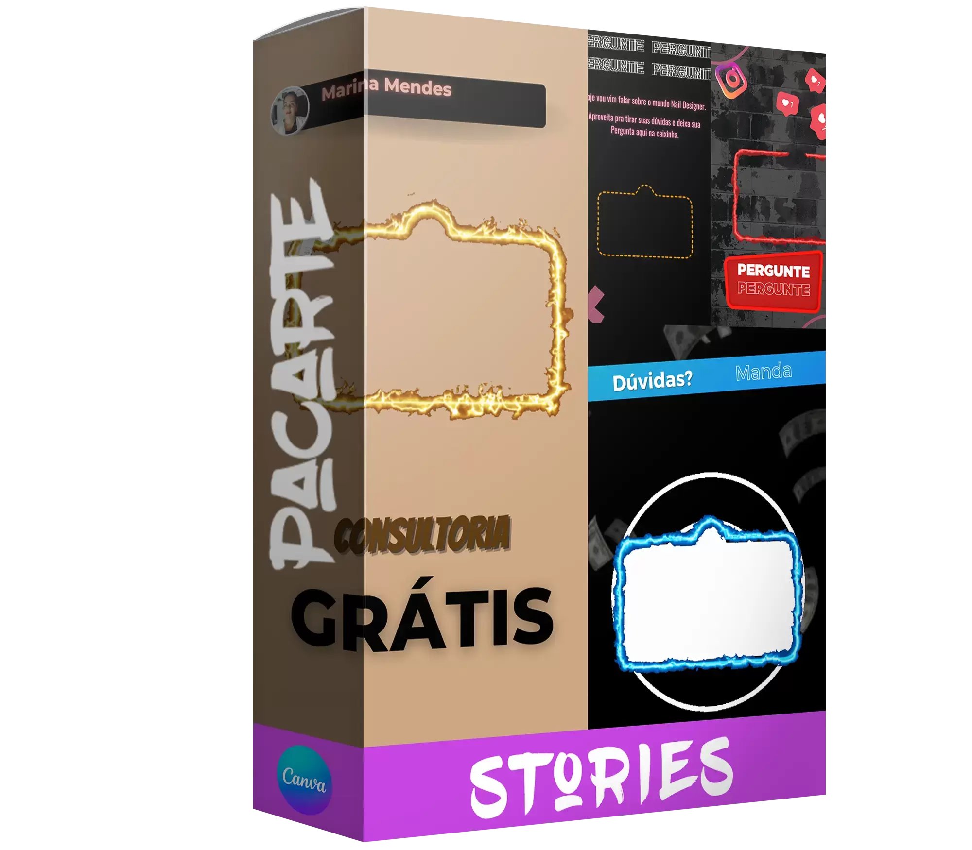 Pacote de 108 Stories Animados Editáveis no Canva