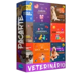 Conjunto de 100 Artes Editáveis no Canva para Consultório Veterinário