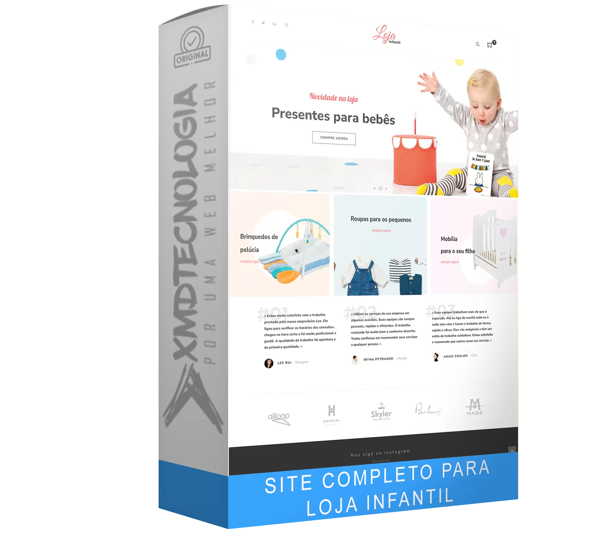 Site completo para Loja Infantil